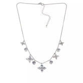 Joan Boyce Silvertone Multi Cross Dangle  Necklace, 20"